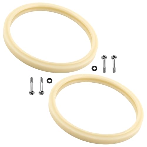 Beaquicy 2 Pack 8 3/8 Pool Light Lens Gasket and 4 Stainless Pilot Screw for Pentair 79101600Z 79104800 Compatible with Pentair IntelliBrite AmerLite and SAM Amerlite Lights