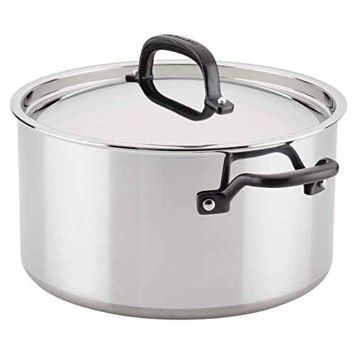 KitchenAid Stainless Steel Cookware Induction Pots and Pans Set, 10-Piece | polished steel, versatility, 5 ply stainless steel cookware set, oven safe to 500Â°F, cooking pots and pans set, pot and pans - image 4