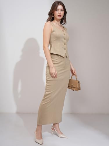 Image of Tokyo Talkies Women's Polyester Blend TTCE001261 Co-Ord Set