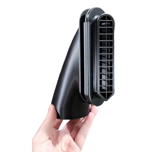 3inch Tent Duct Nozzle and Air Intake Adapter for External Diesel Heaters, Securely Attaches to Tent Zipper Door, Universal for Camping, RV, Ice Fishing, Rooftop Tents (Balck)