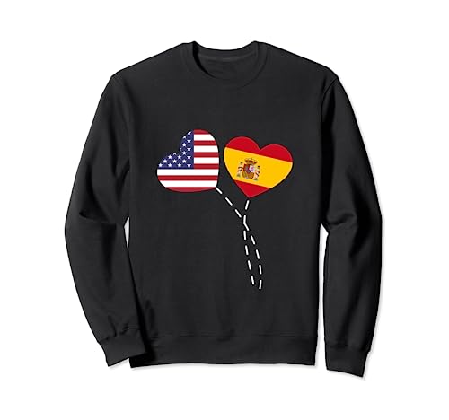 Loving USA - Bandera de España con corazón Sudadera
