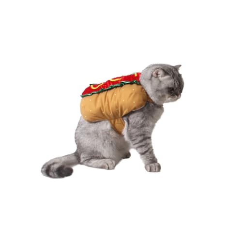 Disfraz para perro Hot Dog tamaño L naranja miniatura 7