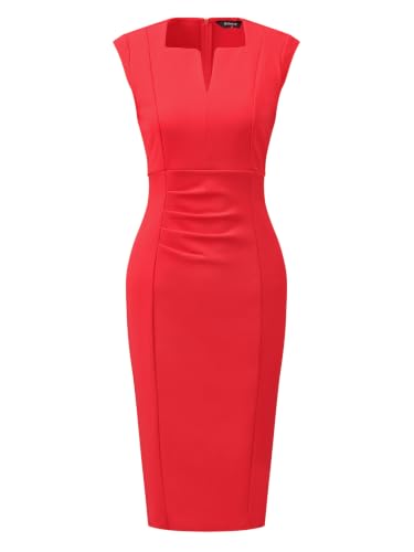 Image of Allegra K Women's Sheath Dress Pencil Work Sleeveless Professional Office Dresses