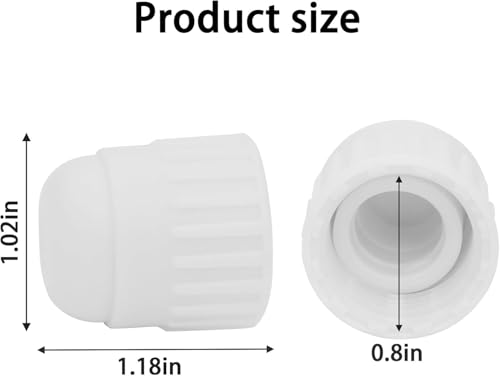 Image of 06860 RV Plumbing Fittings, 1 /2 Inch Water Line Cap Compatible with RV /Trailers Travel Trailer Low Point Drain Cap(5 Pack)