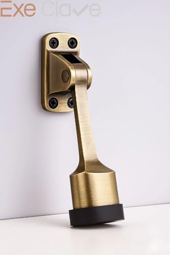 Image of Luxury Door Stopper in Gold | Heavy Duty Metal Door Stops for Home Office | Anti Slip Decorative Door Holder | Modern Gold Finish Door Stop Set for All Floors (Set of 5)