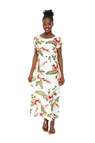 Image of Hawaii Hangover Women's Hawaiian Cap Sleeve Maxi Dress Signature Prints