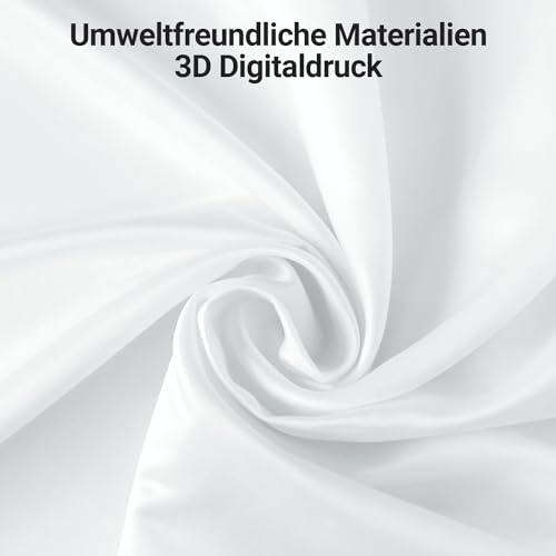 Lerores Shower Curtain, 100 x 200 cm, Flowers, Weighted Hem, Anti-Mould Textile, Water-Repellent - Image 4