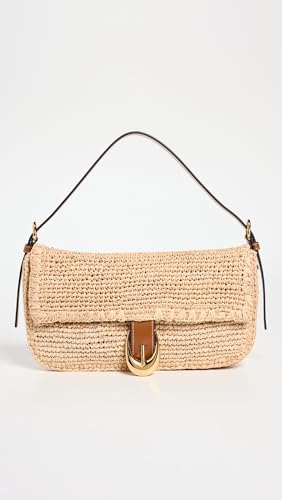 STAUD Harlow Raffia Shoulder Bag