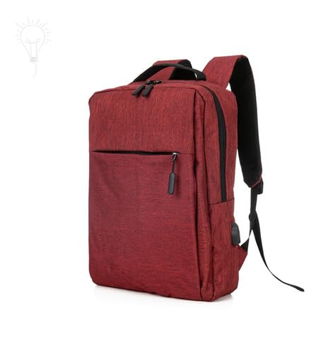 Mochila Executiva Básica Masculina Feminina Compacta Unissex Reforçada Escolar Faculdade Trabalho Moderna (Vermelho)