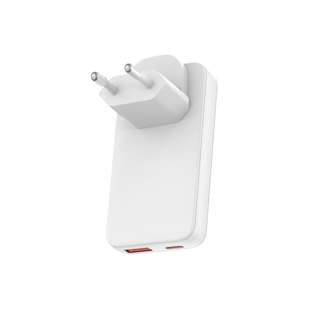 Ładowarka USB C 45 W, płaska ładowarka ścienna USB, ultra cienki adapter zasilający do iPhone 14 15 16 17 Pro/Max Samsung Galaxy, PD Szybka moc zasilania z USB-C USB-A, doskonała kompatybilność