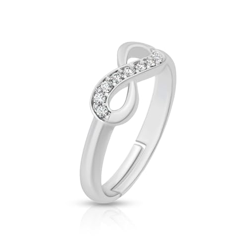 Image of ANAYRA Alina Sterling Silver Ring for Women & Girls, Stylish Anti Tarnish 925 Sterling Silver Jewellery for Women for Daily Use, Hallmark Certified, Valentine Gift for Girlfriend & Wife