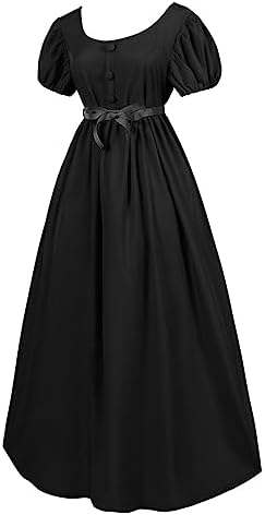 Women's Medieval Gown Ladies Vintage Gothic Court Dress Renaissance Dress Short Sleeves Victorian Maxi Dresses
