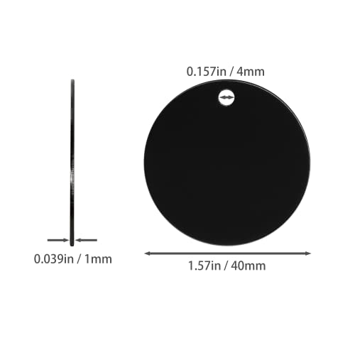 Round Aluminum Engraving Blanks Tags Stamping Blanks 25 Pack Diameter 4 cm (Black) - Image 2