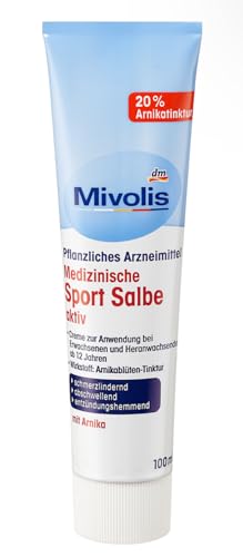 Crema Deportiva Medicinal Activa con Arnika (Mivolis) 20% Arnikatinktur, Anti-Inflamatorio, 100ml