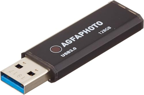 Clé USB 3.2 AgfaPhoto 128GB Noir idéale pour le télétravail