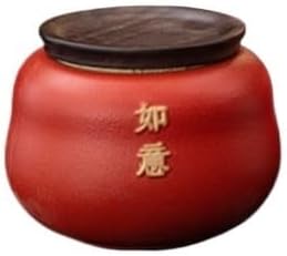 SONGCHAO Sugar Jar Persimmon Ruyi Good Things Happen Walnut Lid Ceramic Tea Canister Wedding Candy Gift Box Tea Canister