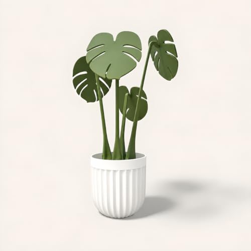 15 Artificial Plant Decorating Ideas 77 GRIPZOยฎ Pack of 1 Artificial Monstera Plant, Decorative Flower Po...