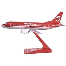 New York Air 737-300 1180 Scale Model Plastic Snap-Fit Airplane - Part# ABO-73730F-014