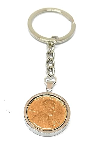 Porte-clés Lincoln Cent 1974 pour 49e anniversaire idée cadeau