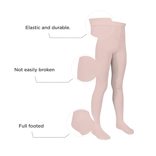 PICCOLO HOSIERY Ultra Soft Girls Ballet Dance Tights – Microfiber Footed Tights for School & Studio3
