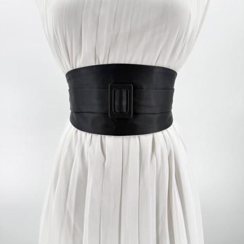 Decorative Corset Waist Belt For Sweaters Adjustable Wide Elastic Belt Double Layer Fashion Accessory For Dresses Wi4
