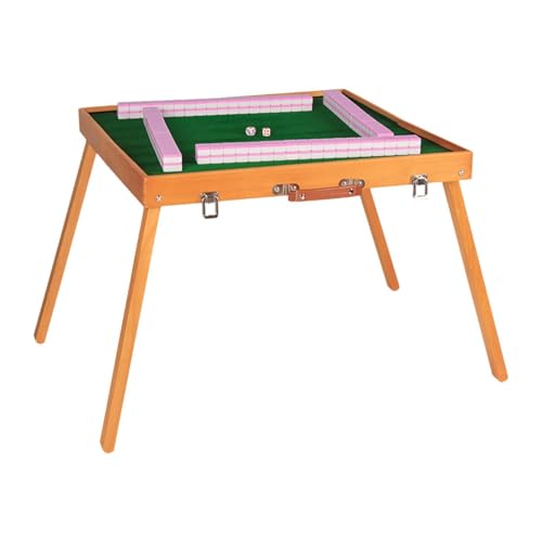 Colaxi Mahjong Tiles Set con mesa plegable y 144 piezas miniatura 2