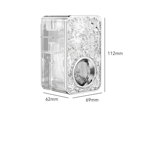 Image of Automatic Toothpaste Dispenser Premium Wall Mounted - Transparent ABS Plastic, No-Drill Adhesive Installation, Waterproof & Space-Saving Bathroom Organizer (Toothpast Dispenser)