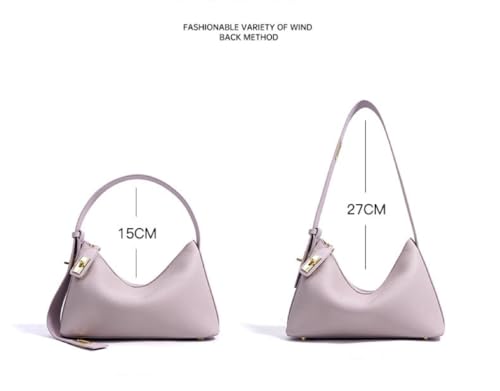 Genuine Leather Shoulder Bag for Women, Versatile Commuter Crossbody Tote Underarm Bag3