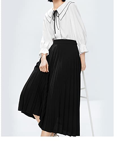 GOLDSTITCH Women's High Waist Pleated Skirt A line Swing Midi Skirt3