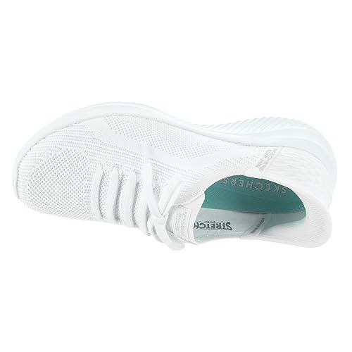 Skechers Martha Stewart x Slip-ins: Ultra Flex 3 Knit Slip-On Sneakers for Women, White, 8