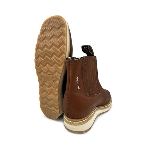 Men's Leather Brown Ankle Western Work Boot3