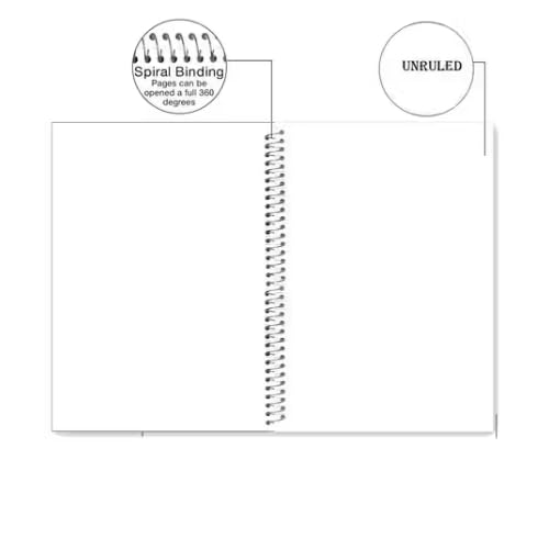 Image of A4 Spiral Notebook 400 Pages Unruled Register | Pack Of 3 | 21.0cm x 29.7cm | Premium Quality Long Notebook for Students, Office, College & Tuition Use | Attractive Cover Designs | Soft Cover (Design May Vary)