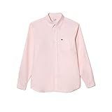 Lacoste Men's Regular Fit Oxford Shirt, White/Nidus, X-Large