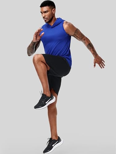 Men's 3-Pack Dry Fit Sleeveless Hoodie – Lightweight Quick Dry Moisture-Wicking Athletic Tank for Gym Running3