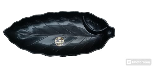 Image of Ceramic Leaf Tray Cup Set | 4 Black Cup Set
