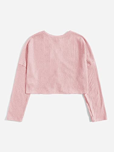 SOLY HUX Girl's Casual Cardigan Open Front Long Sleeve Top Cute Jacket Outwear for Girls Cardigan T Shirts2