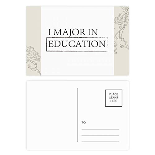 Cartes postales fleur remerciement 20pcs carte postale éducation 5,7x3,8 pouces