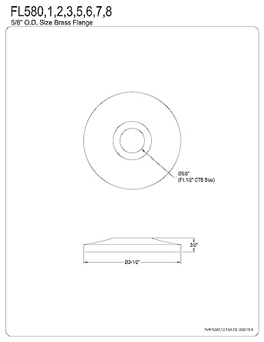 Kingston FL583 1/2" CTS Brass Flange, Antique Brass - image 2