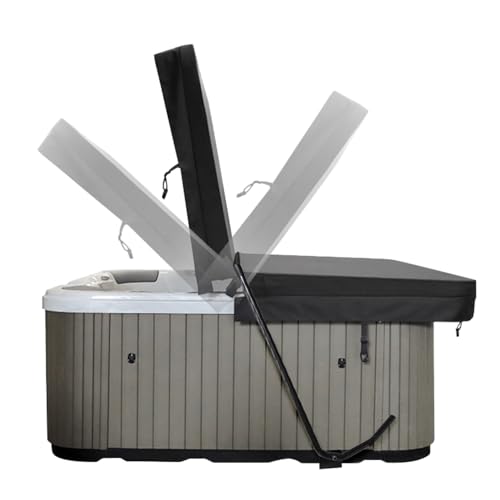 Hot Tub Cover Lift Bar Two Sides Spa Lifter Height 45.3 - 72.1 Width 53.5 - 80 Adjustable Cover Lifting & Removal System Installs Under Hot Tubs Spas Fits Most Indoor&Outdoor Hottubs Spas
