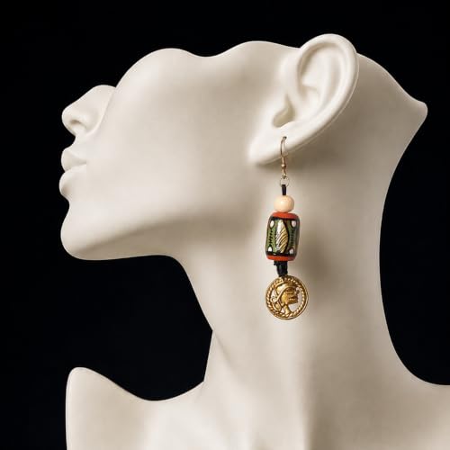Image of Handcrafted Bohemian & Tribal Earrings for Women - Ethnic Brass, Floral & Festival-Inspired Statement Designs in Drop, Dangle, Hoop & Stud Styles