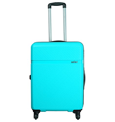 Image of Safari Drive 5 Years International Warranty Hard-Sided Polypropylene Spinner Luggage /Trolley Bag (Large 76 Cm, Cyan),Blue,4 Wheels L
