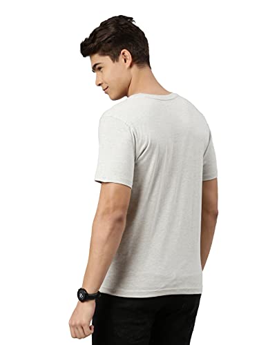 Image of Dixcy Scott Mens Typography Print Regular Fit Round Neck Cotton Tshirt (Pack of 1)