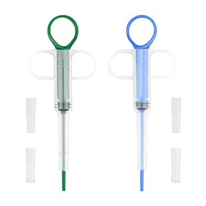 KARAA 2 PCS Tablettengeber Tablette Feeder Piller Schieber Pet Pusher Haustier Spritze Dosierer für Katze Hunde