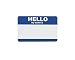 Saurus Hello My Name Is Stickers, 200 Per Pack, 100 Sheets, Blue, 2 Labels Per Sheet