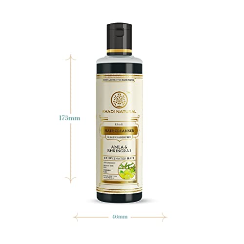 Khadi Natural Amla & Bhringraj Shampoo/Cleanser for Controlling Dandruff & Hair fall | Shampoo for Reducing Scalp Irritation | Paraben &... - Image 5