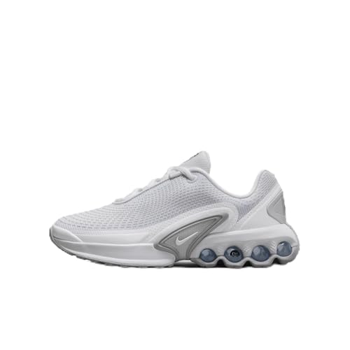 Nike Air Max Dn Big Kids' Shoes (FB8987-100, White/White/Metallic Silver/White) Size 5