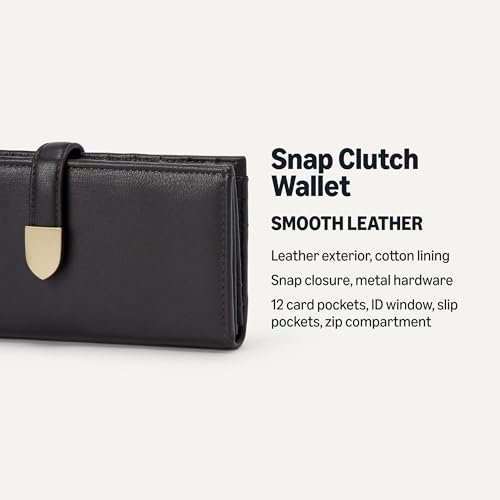 Miniatura 2 de Amazon Essentials Cartera de Mano de Piel Mujeres, Marrón Oscuro, Talla única