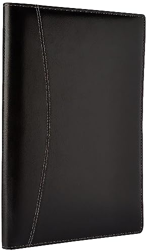 Image of COI Black Faux Leather File and Folder for Certificate and Document for Student Portfolio with Zip Expending (Black) 20 Leaf