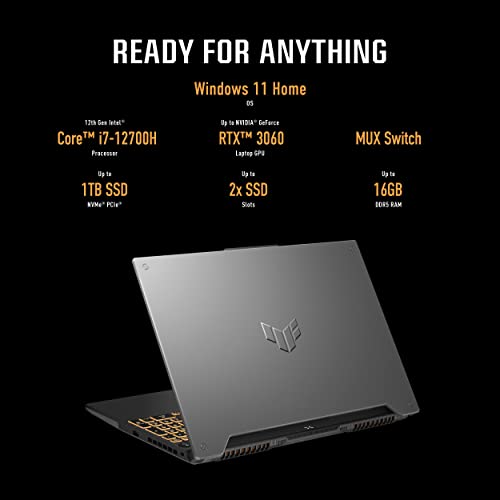 Asus TUF Gaming F15 Gaming Laptop, 15.6" 144Hz FHD IPS-Type Display, Intel Core i5-11400H Processor, GeForce RTX 3050 Ti, 16GB DDR4 RAM, 512GB PCIe SSD, Wi-Fi 6, Windows 11 Home, FX506HEB-RS53 - Notebook - Immagine 1