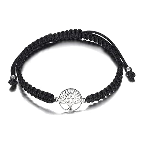 Pulsera Mujer Plata de Macrame con 4 símbolos en Plata de Ley 925 Cover